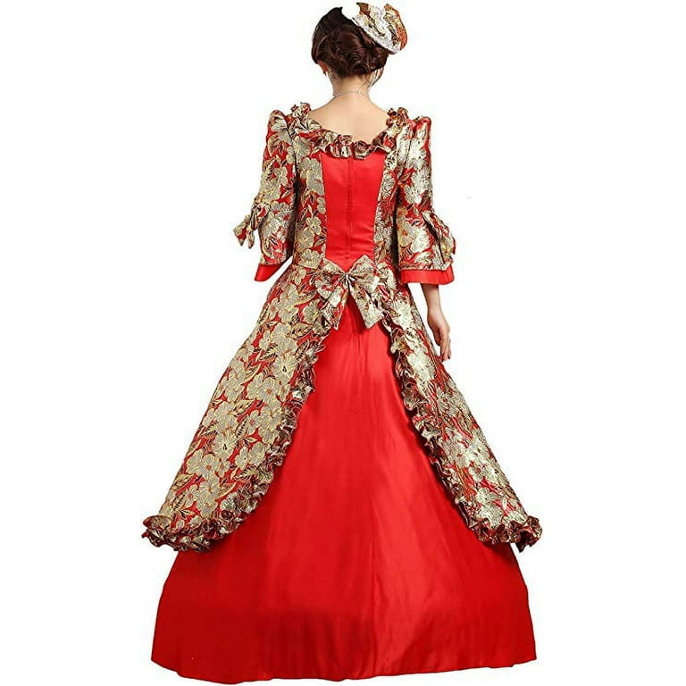 Rose Gold Burgundy Bridesmaid Dresses KEMAO Rococo Victorian Baroque Marie  Antoinette Dresses Historical Period Dress Ball
