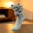 thumbnail image 4 of FAIOROI 3D Plush Animal Crew Socks for Women, Cute Cartoon Stuffed Toy Socks, Soft Cozy Knit Holiday Christmas Sock, 4 of 7
