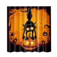 thumbnail image 1 of simhoa Rideau de Douche en Polyester Imprimé Halloween Citrouille & Chat 2 Citrouille et Chat 2, 1 of 4