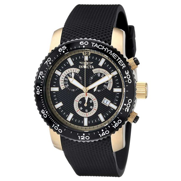 Invicta Invicta Men's 17774 Specialty Black Dial Yellow Gold Steel