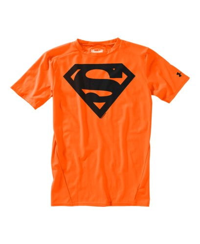 Handelsmerk Noord Pas op Under Armour Men's Short Sleeve Compression Shirt Alter Ego Superman Small  Blaze Orange - Walmart.com