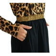 thumbnail image 2 of Bimba Womens Long Sleeve Maxi Dress with Pockets Animal Print Boho Chic Dresses, 2 of 7