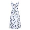 thumbnail image 3 of drppepioner Robe d'Été Femme Grande Taille Liquidation Mode Féminine Camisoles Sans Manches Col en V Robe à Imprimé Floral Fendue pour la Plage, 3 of 7