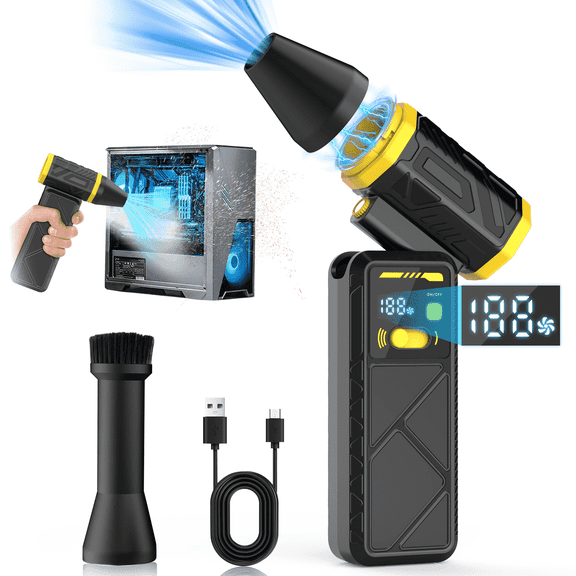 Wireless Vacuum Cleaner -280000 RPM Rechargeable, Stepless Mini Vacuum Cleaner with Display Screen and Lighting, Used for Electronic, Indoor, Outdoor, and Vehicle Cleaning
