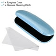 thumbnail image 3 of Glasses Case, PU Leather Hard Shell Portable Protective Concise Unisex Eyeglass Holder Protector Sparkle, Blue, 3 of 6