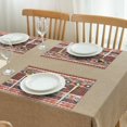 thumbnail image 3 of Boho Red Southwestern Ethnic Pattern Summer Placemats Table Placemats Set Of 4-Linen Kitchen Washable Placemats Table Mats 11.8"x17.7" Non-Slip Heat Resistant, 3 of 6