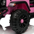 thumbnail image 5 of Hikiddo 24 Volt Ride on Toys for Big Kids, 4WD 2 Seater Kids Electric Ride-on Truck Car w/ Remote, 4x200W Motor - Pink, 5 of 10