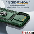 thumbnail image 5 of for iPhone 13 Pro Max Case with Slide Camera Cover & 360° Rotate Ring Stand [Military Drop Protection] Shockproof Heavy Duty Protective,  Phone Case with Magnetic Car Mount Holder Green, 5 of 14