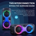 thumbnail image 3 of Altavoz Bluetooth Inalámbrico para Cine en Casa, Columna de Sonido para Exteriores, Altavoz Subwoofer Portátil con RGB FM/AUX, 3 of 6