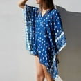 thumbnail image 3 of Generic Beach Cover-ups Women's Wave Point V-Neck Caftans Rayon Ethnic Print Plus Size Caftan Over-Sized Half-Sleeve Kaftan, 3 of 7