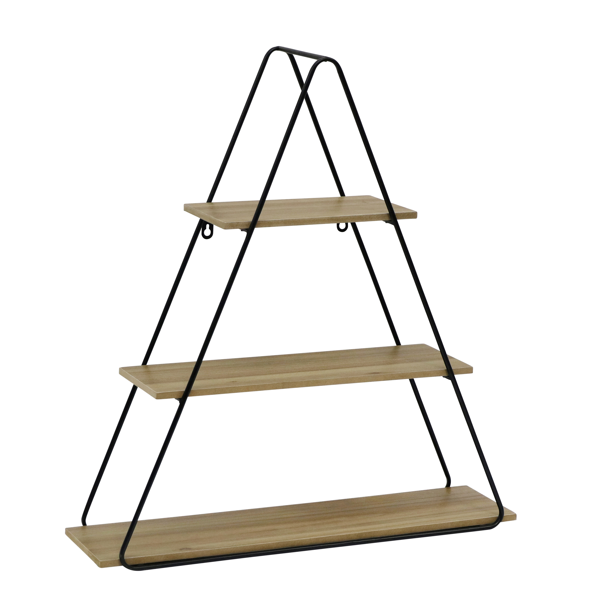 Sagebrook Home Metal And Wood 26" Triangle Wall Shelf 15024 Walmart