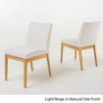 thumbnail image 4 of Noble House Caruso Mid-Century Modern 5 Piece Dining Set, Light Beige and Natural Oak, 4 of 4