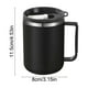 thumbnail image 3 of Yhmxh Utensilios de cocina Taza de agua con tapa de acero inoxidable de 430 ml, taza de café con doble capa de aislamiento, sellada y a prueba de fugas, taza de té de oficina Muebles para cocina, 3 of 6