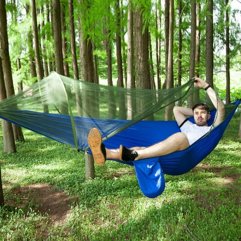 Single & Double Camping Hammock with Mosquito/Bug Net, 10ft