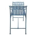 thumbnail image 3 of SAFAVIEH Hadley Outdoor Patio Swirls Garden Bench, Antique Blue, 3 of 8