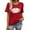 Red, variant on Summer Tops for Women Fashion Casual Printing Shirts Round Neck Short Sleeve Tee Tops Tunic Blouse Junior Floral Tee Tunic with 3/ 4 Sleeves Women's Heavy Long Sleeve Shirt Sweaters Red 2XL