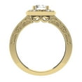 thumbnail image 4 of Dazzlingrock Collection 1.00 Carat (ctw) 14K Round Cut Diamond Ladies Vintage Style Halo Bridal Engagement Ring 1 CT, Yellow Gold, Size 8.5, 4 of 4