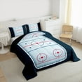thumbnail image 3 of Manfei Ice Hockey Rink Full Size Comforter Sets,Ball Sport Bedding Comforter Set,Light Blue Bedding Sets For Girls Kids,Super Cozy Room Decor Reversible,3 Pieces, 3 of 8