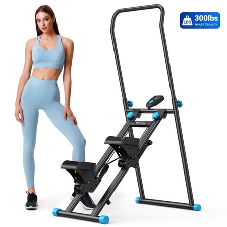 Stair Stepper with Handlebar, LED Display, 300LBS Capacity, Climber Exercise Machine for Workouts, Home Fitness Equipment for Women&Men