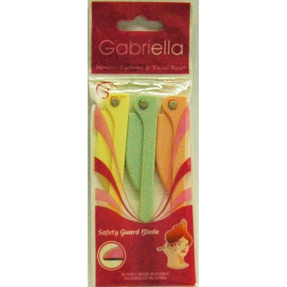 Gabriella Eyebrow Razor Fold 3/Pk