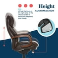 thumbnail image 5 of La-Z-Boy Fairmont Big & Tall Executive Office Chair Bonded Leather Brown, 5 of 14