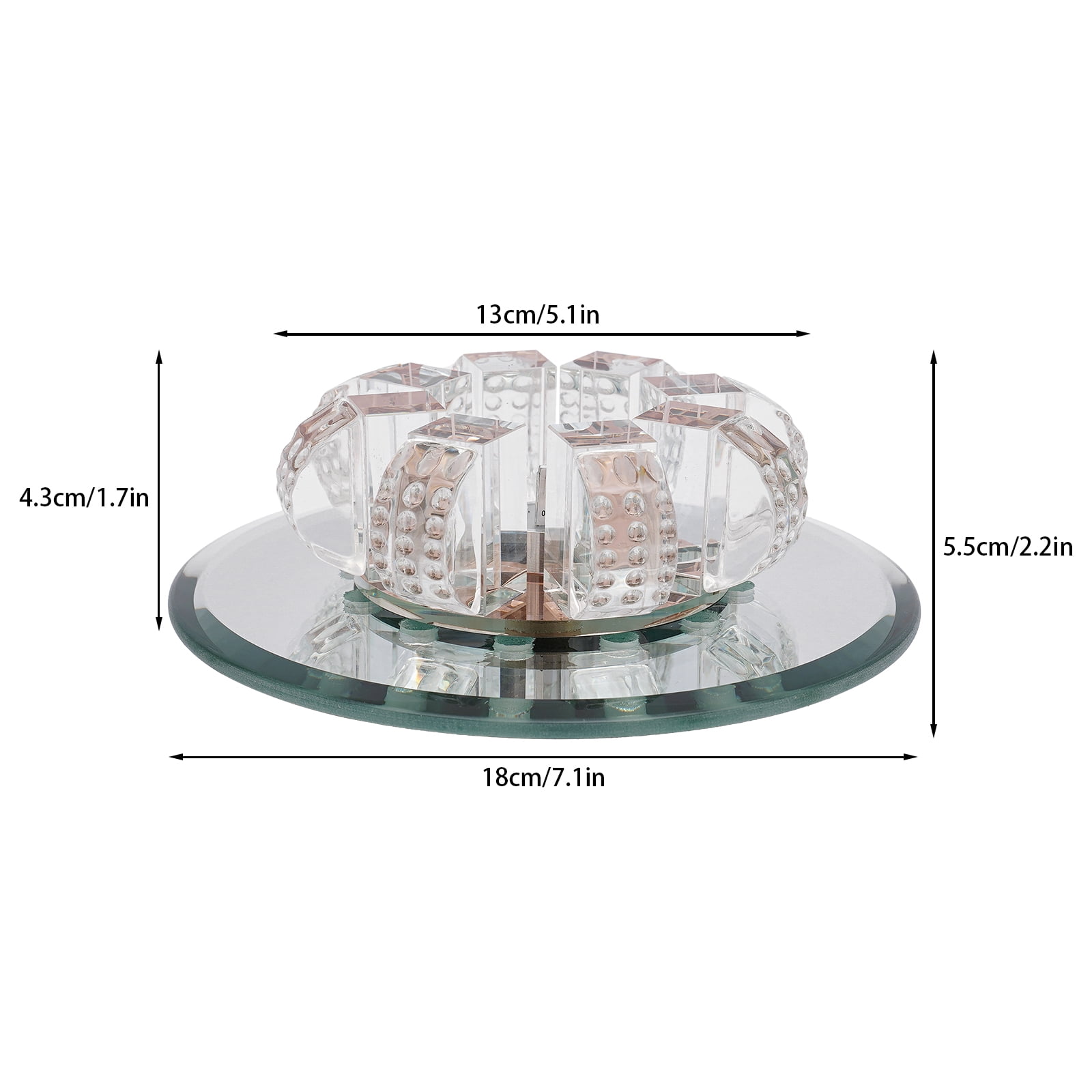 Modern Mini Crystal Chandelier, Round 2-Tier Chandelier Light Fixture Flush Mount Ceiling Lighting Warm White and Blue LED Pendant Lamp for Dining Room Bedroom Living Room