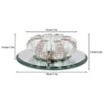 thumbnail image 2 of Modern Crystal Chandelier Glass LED Ceiling Light Flush Mount Lamp Living Room, 2 of 17