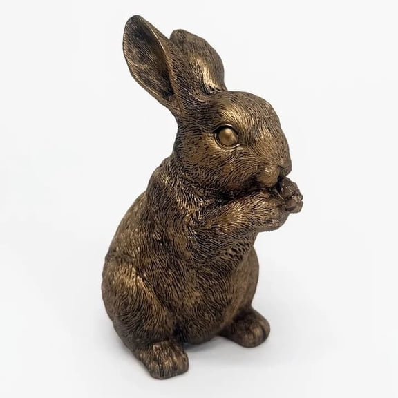 Resin Standing Bunny Tabletop Easter Decoration, Bronze, 4.75", by IEPOFG Fashion