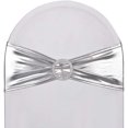thumbnail image 1 of Nvzi 10 unidades de fajas elásticas de licra para sillas para Navidad,lazos elásticos con hebilla, baby shower, cumpleaños, graduación, reunión (plata metalizada), 1 of 4