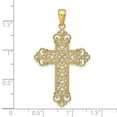 thumbnail image 3 of Auriga Fine Jewelry 14K Yellow Gold Polished Large Rope Frame Filigree Cross Pendant for Women, 3 of 5