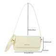 thumbnail image 2 of Bolso de hombro elegante para mujer, bolso de noche de Color sólido de cuero PU de gran capacidad, 2 of 8