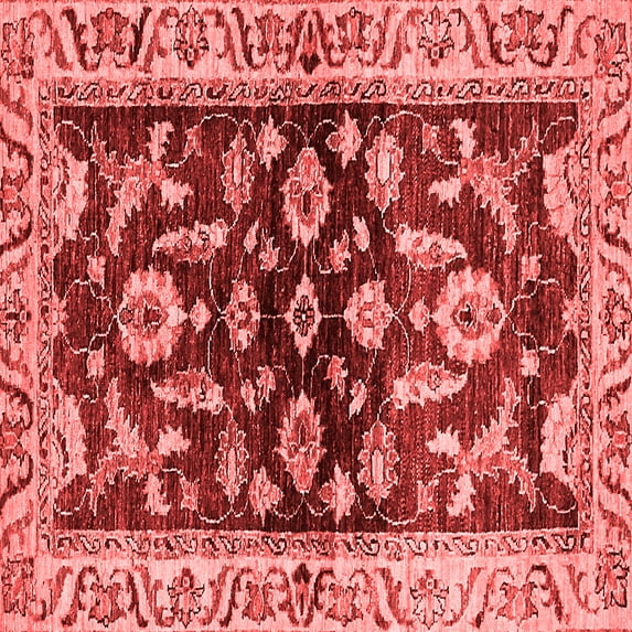 Ahgly Company Indoor Square Oriental Red Traditional Area Rugs, 6' Square