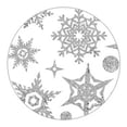 thumbnail image 1 of Etiqueta decorativa extraíble autoadhesiva JAAS copo de nieve invierno plata, 1 of 5