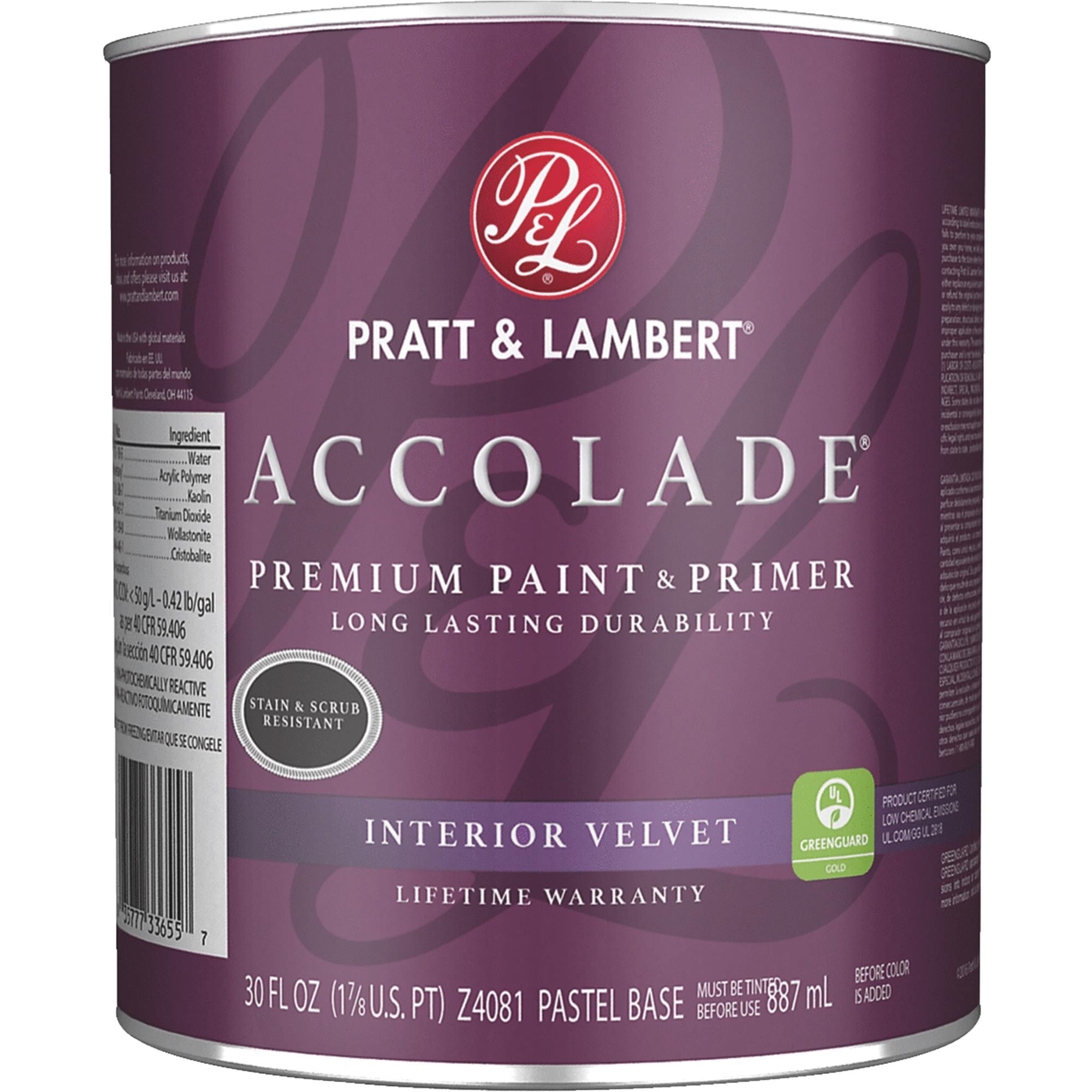 Pratt & Lambert Accolade Premium 100 Acrylic Paint & Primer Velvet