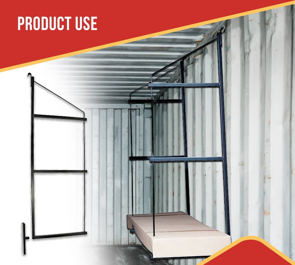 8 Pack of 3 Tier Shipping Container Shelving Bracket with 18"(D) x 60"(H) - Black Powder Coated Steel Shelf Brackets for Heavy Duty Trailer Containers - Easy to Assemble & Remove