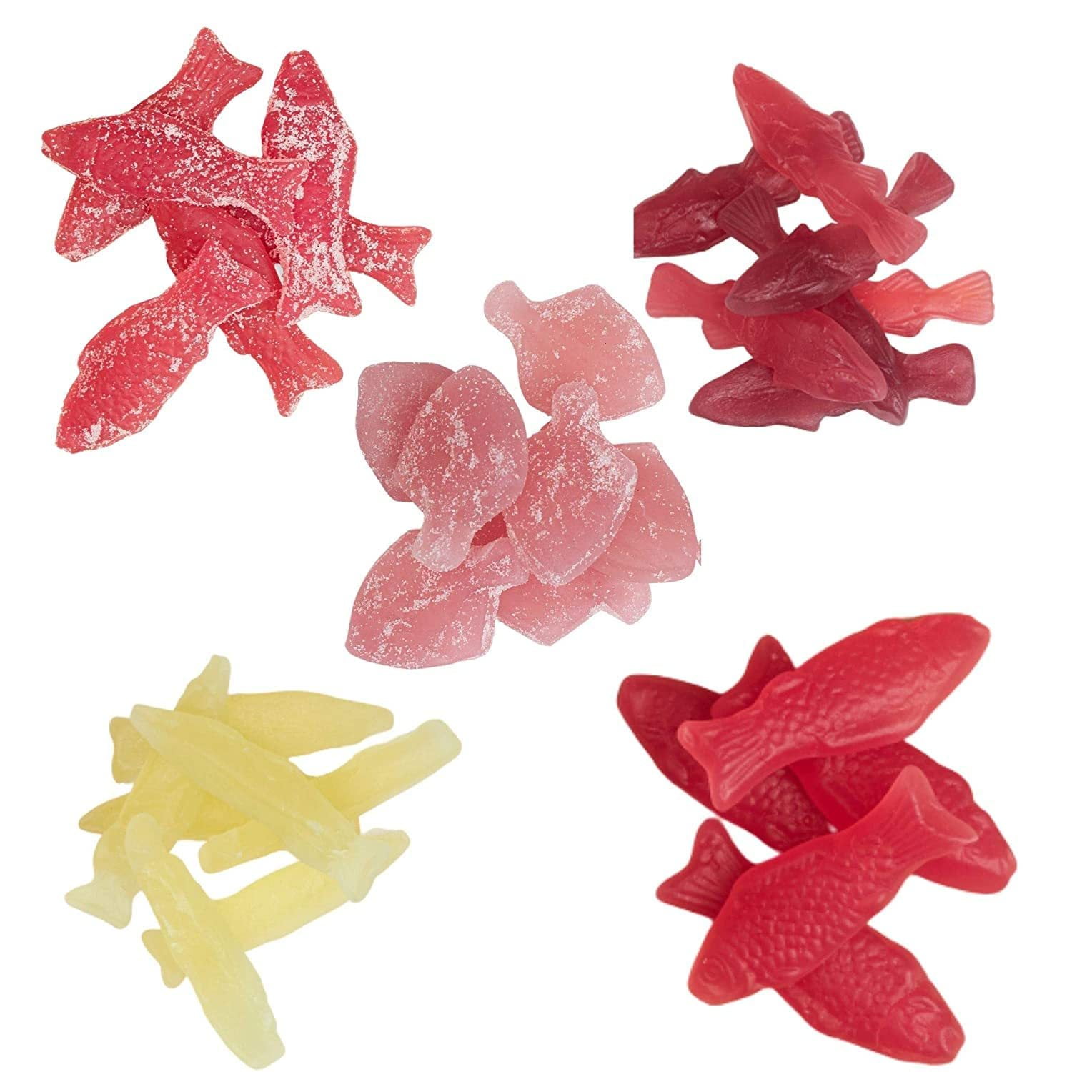 Swedish Candy Variety Pack, 4.2 Ounces - Raspberry, Blackcurrant & Raspberry, Sour Blueberry, Sour Raspberry, Elderflower (Pack of 5)
