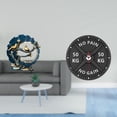 thumbnail image 2 of Figura de resina artesanal para decoración de gimnasio en casa, reloj de pared 3D creativo, adorno para estantería, sala de estar, escritorio interior, 2 of 8