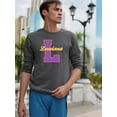 thumbnail image 2 of Vintage College Louisiana Sweatshirt Men -Image by Shutterstock, Male 5X-Large, 2 of 4