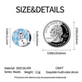 thumbnail image 4 of Jeffery Charms for Women Bracelet Necklace 925 Silver Christmas gingerbread man, cane candy, Snowman flower wreath Pendants,Christmas round snowman,Christmas, 4 of 7