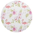 thumbnail image 3 of Ryvnso Flamingo Flowers Round Plate Mats Dining Table Placemat Set of 4 for Holiday Decoration, 3 of 7