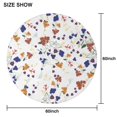 thumbnail image 6 of Pioneer Flower Floral Print Pattern Round Tablecloth 60"x60",Wrinkle Wipeable Table Cloth for Kitchen Dining Room Picnic Patio Party, 6 of 6