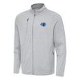 thumbnail image 2 of Men's Antigua Heather Gray Orlando Magic New Logo Raglan Hold-Up Full-Zip Tri-Blend Jacket, 2 of 3