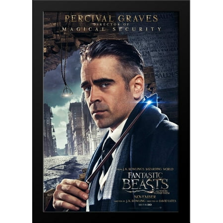 Where To Find Teak Wood Fantastic Beasts And Where To Find Them 28x36 Large Black Wood Framed Movie Poster Art Print ()