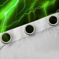 thumbnail image 4 of Feelyou Teen Futuristic Lightning Blackout Curtains Set of 2 (52x84 Each), Neon Green Stripes Window Curtains, Natural Weather Storm Curtains and Drapes, Blackout Curtains Home Decor, 4 of 6