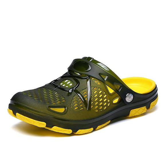 Garden Clogs Men Women Mules Non-Slip Water Shoes Breathable Sandals Slippers(43 green)
