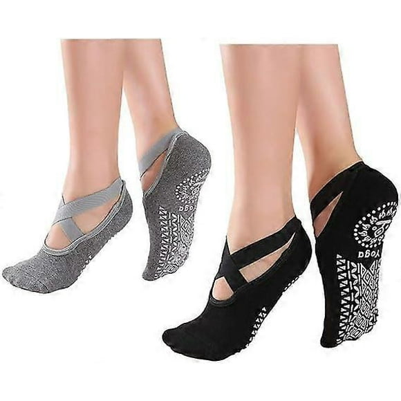 Calcetines de yoga antideslizantes para mujer, calcetines de pilates antideslizantes, calcetines de ballet con agarre, calcetines de barra, tallas 2.5-8 (Reino Unido)