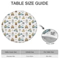 thumbnail image 6 of White Highland Cow Car Flower Pattern Round Fitted Tablecloth with Elastic Edge,Dining Table Cover Waterproof,Outdoor Round Tablecloth for Camping,Dining,Indoor and Outdoor, 6 of 7