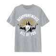 thumbnail image 2 of Short Sleeve Top for Women Jesus Print Crew Neck Y2K T Shirts Loose Fit Summer Casual Fashion Blouses, 2 of 3