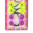 thumbnail image 4 of Tara Girls Twin Flower Assorted Color Metal Free Ponytail Holder Elastics - 8 Pcs., 4 of 4