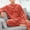Red, variant on Men's 2PC Fleece Lined Pajamas Sets Long Sleeve Crewneck Pullover Top Elastic Waist Solid Cuffed Joggers Sleepwear Suit Red XL